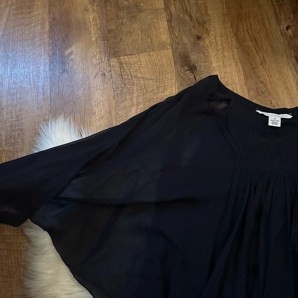 DVF Fleurette Silk Dress Black - Picture 7 of 8